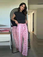 hfwomenfz Rainbow Print Wide-Leg Trousers