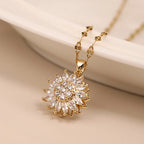 Women’s Rotating Sunflower Pendant