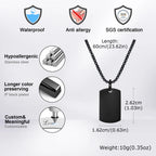 Vnox Military Dog-Tag Necklace