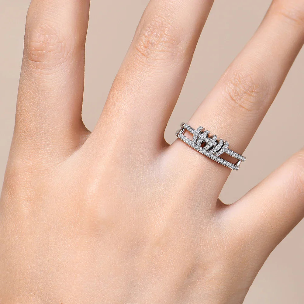 Sterling Silver Moissanite Ring