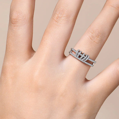 Sterling Silver Moissanite Ring