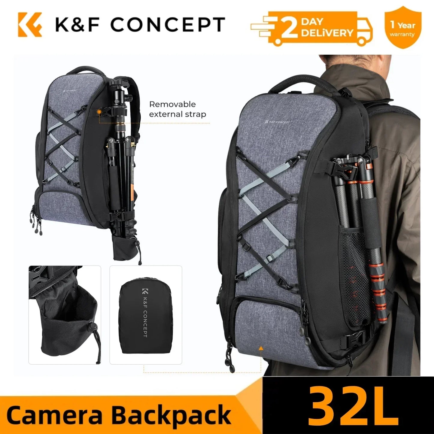 Large Waterproof Camera Backpack