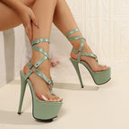 Summer Green Platform High Heels