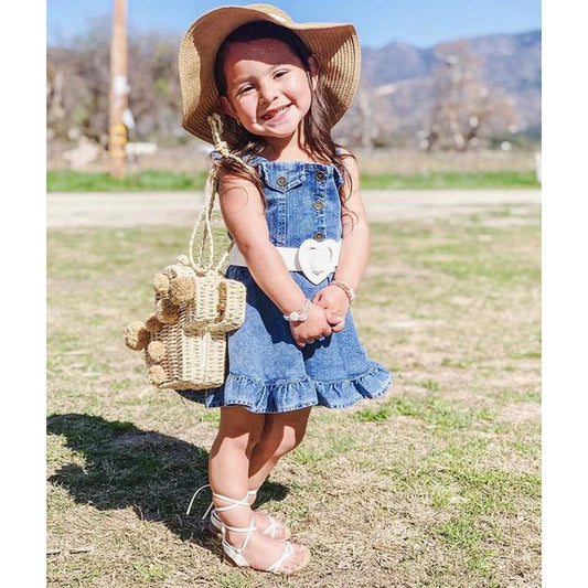 Sleeveless Denim Toddler Dress