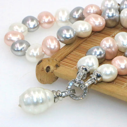 Marine Shell Pearl Necklace Women
