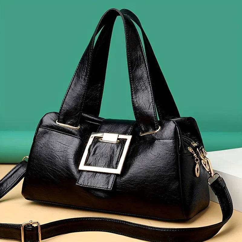 Elegant PU Boston Bag