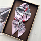 Chain Print Square Hijab Scarf