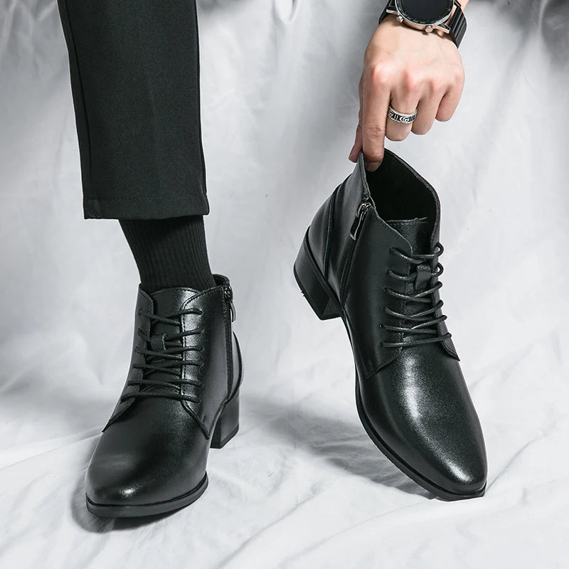 PU Leather Ankle Boots