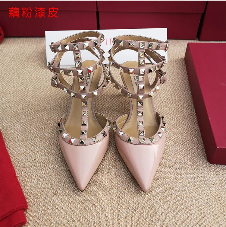 Patent Leather Ankle-Strap Sandals