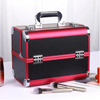 Portable Aluminum Alloy Makeup Train Case with Handle