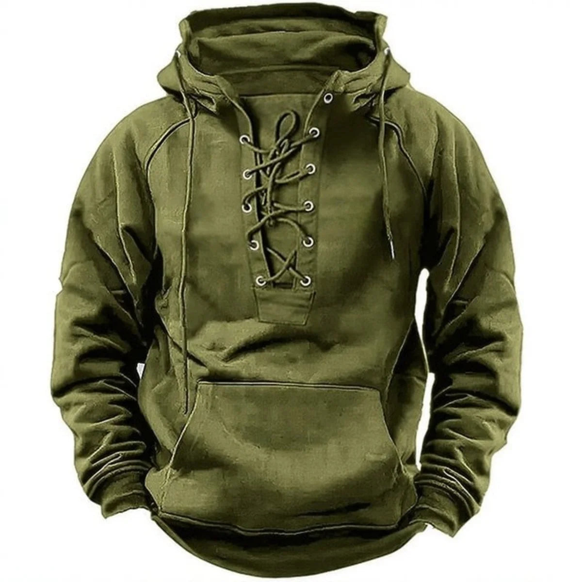 Retro Lace-Up Hoodie