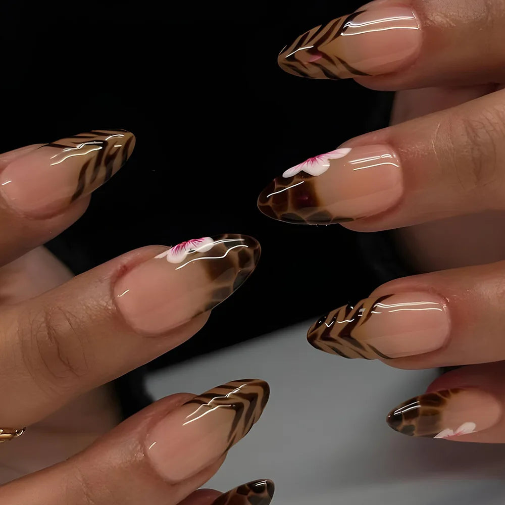 Brown Leopard Print Pattern False