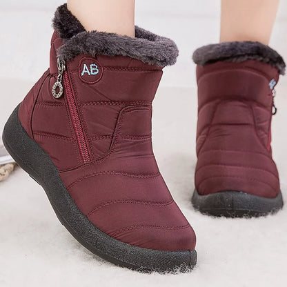Fur Lined Waterproof Ankle Boots