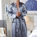 Satin Robe Sleepwear Print Bathrobe