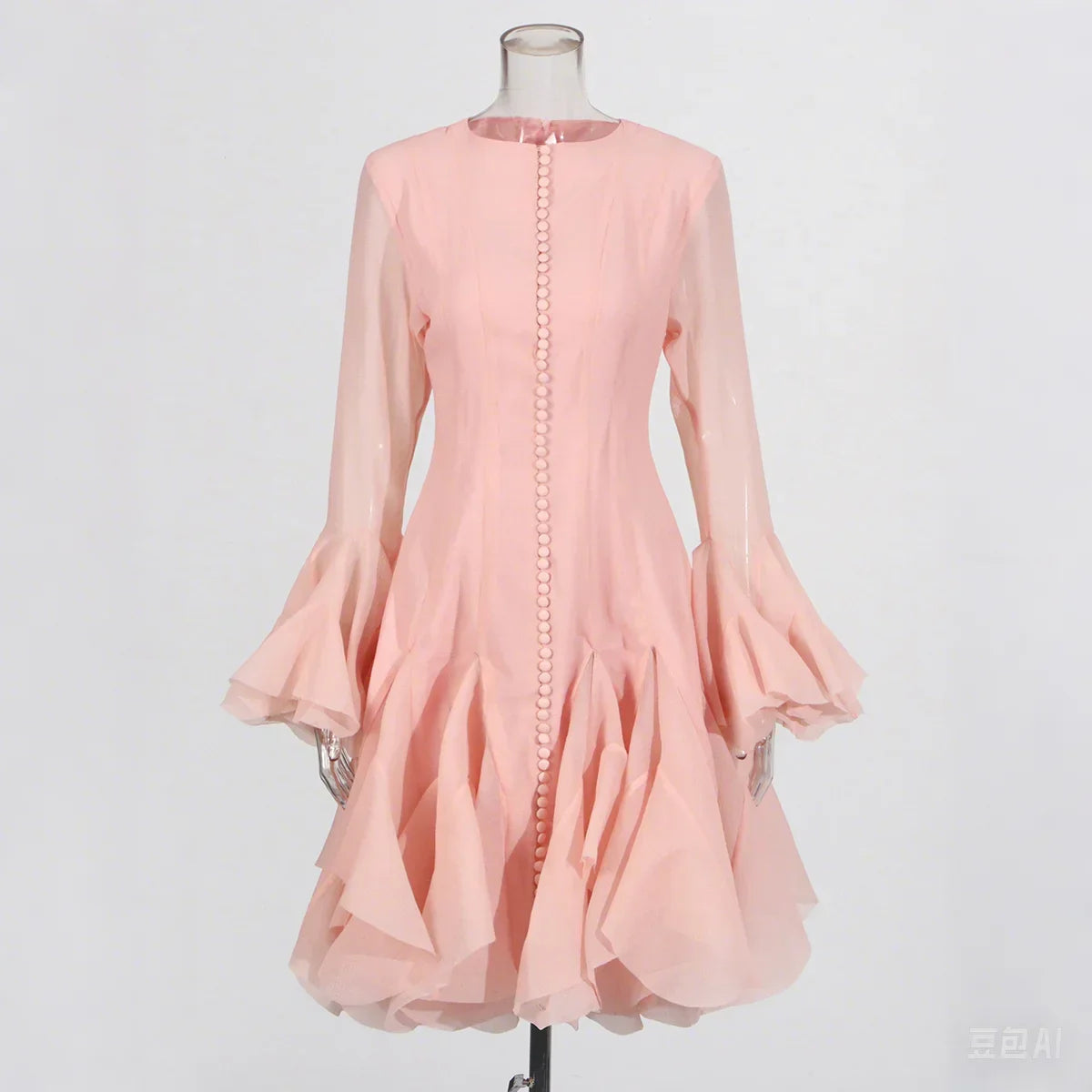 Sweet Ruffles Knee-Length Dress