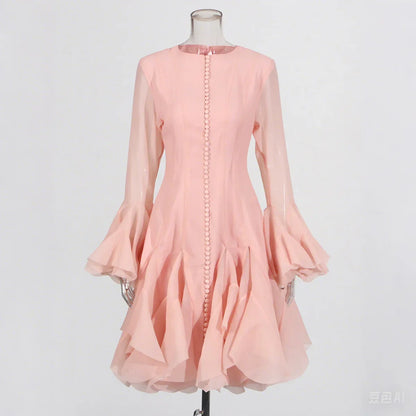Sweet Ruffles Knee-Length Dress