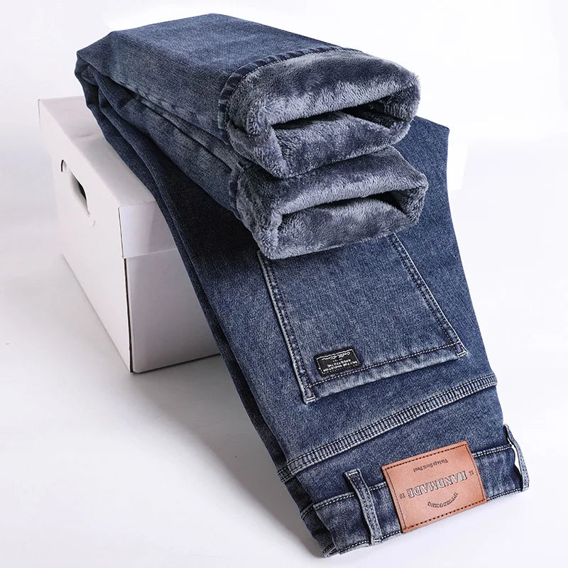 Men’s Winter Fleece-Lined Jeans