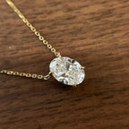 Moissanite Silver Pendant Necklace