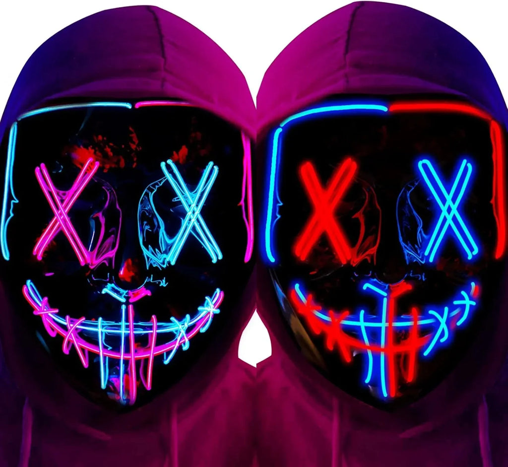 Glowing EL Wire Light-Up Mask