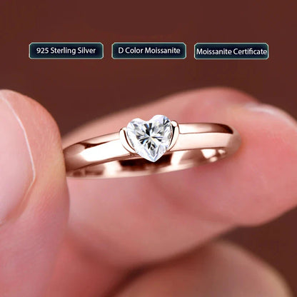 Anziw Heart Cut Moissanite Ring