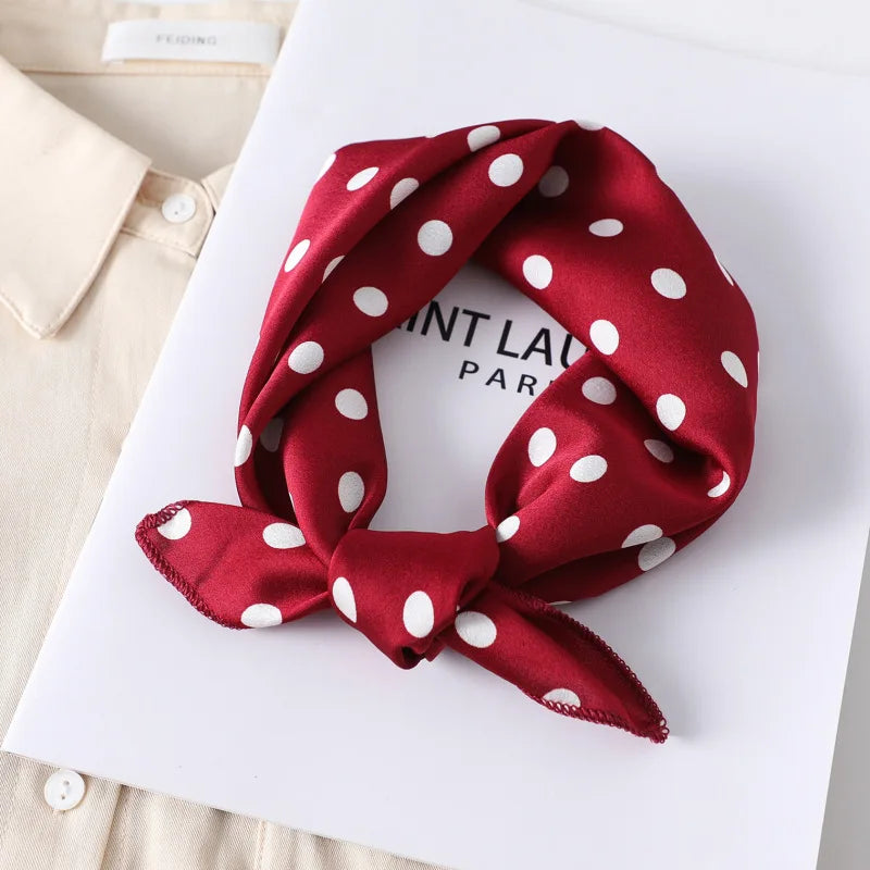 Dot Print 50cm Square Scarf