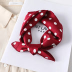 Dot Print 50cm Square Scarf
