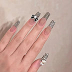 Gradient Wearing Fake Nails Long
