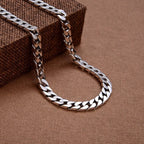 S925 Punk Silver Necklace & Bracelet Set