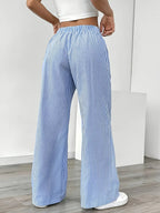 Striped Drawstring Sports Pants