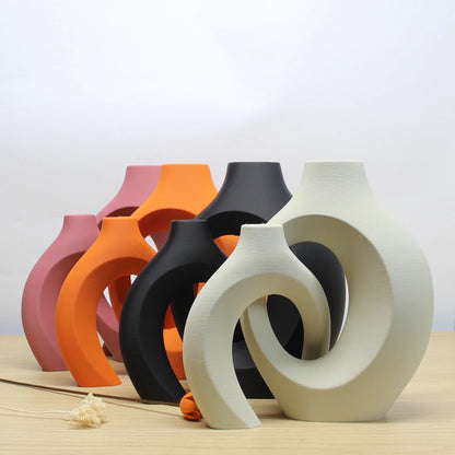 Colorful Boho Vase Duo