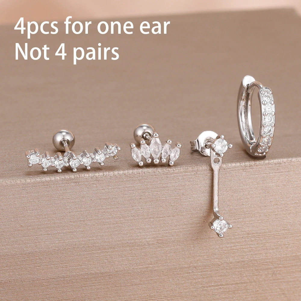 Zircon Water Drop Hoops