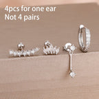 Zircon Water Drop Hoops