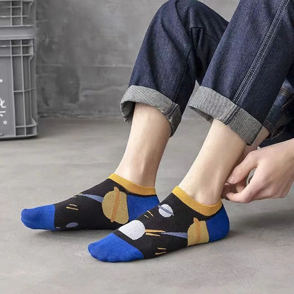 Casual Cartoon Ankle Socks – 10 Pairs
