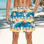 Palm Leaf 3D Print Swim Trunks