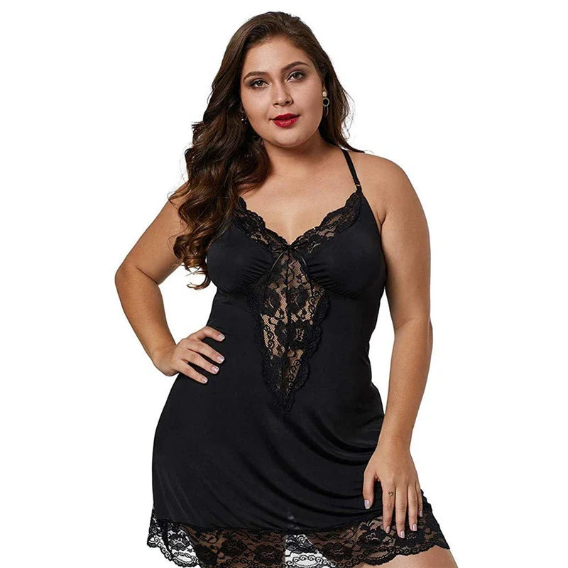 Plus Size Spaghetti Strap Nightgown