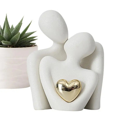 Nordic Couple Ceramic Statue