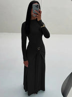 Elegant Ruched Maxi Dress