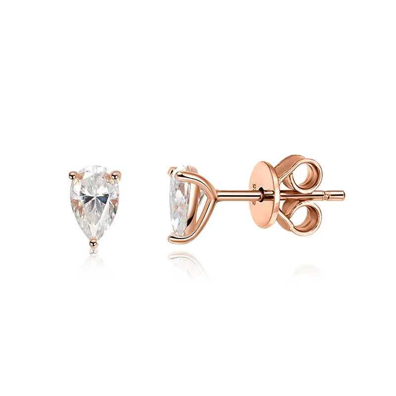 Pear Cut Moissanite Earrings