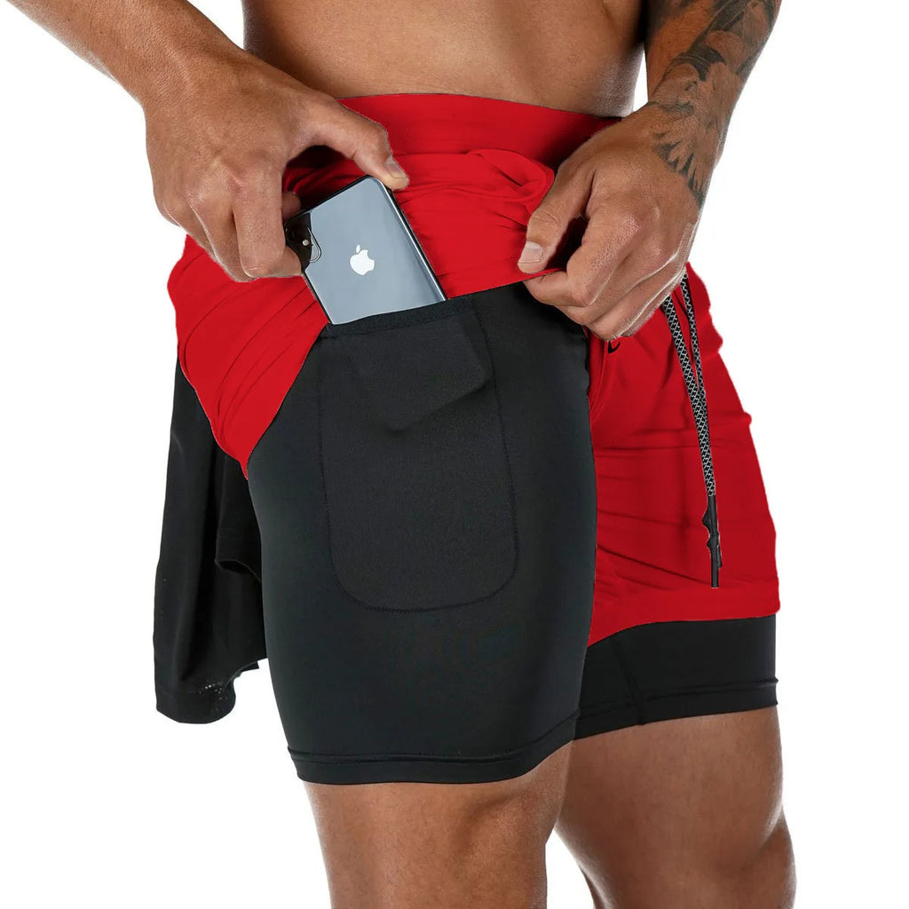 2-in-1 Camo Running Shorts