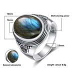Intgem Labradorite Moonstone Ring