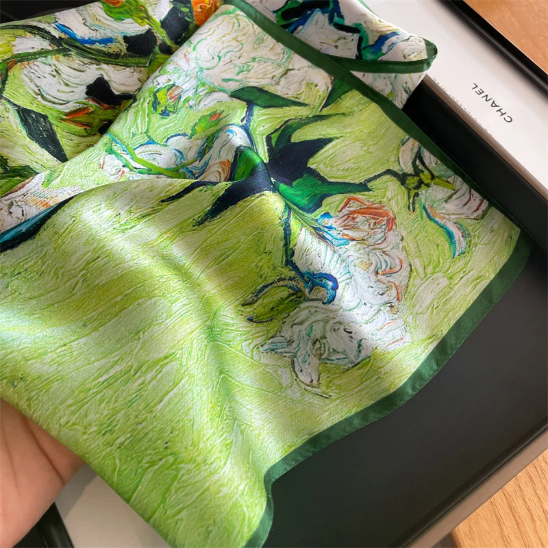 Real Silk 53cm Printed Scarf