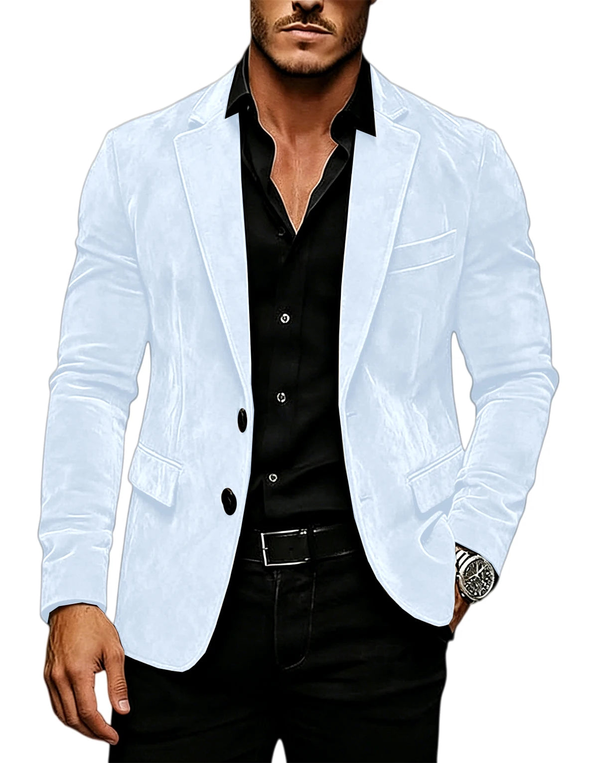 Suede Texture Notch-Lapel Sport Coat