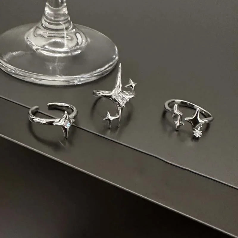 Silver Gothic Star Ring