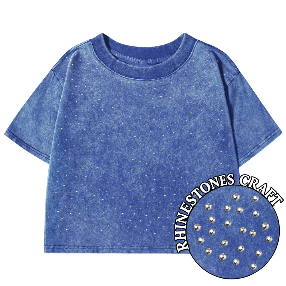Knit Solid Crew Neck True-To-Size Fit Crop Top