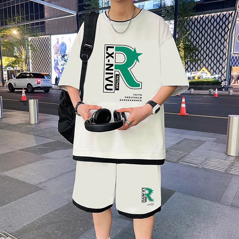 Letter Print Youth Sportswear Set