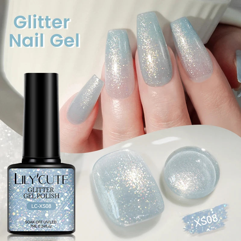 LILYCUTE Glitter Nail Gel Polish