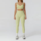 Knit Construction Sleeveless True-To-Size Fit Two-Piece Yoga Set