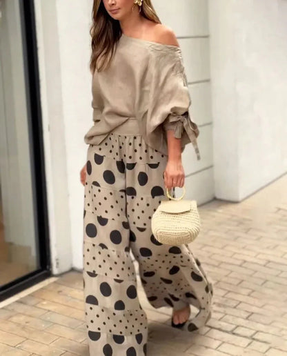 Loose Polka Dot Suit