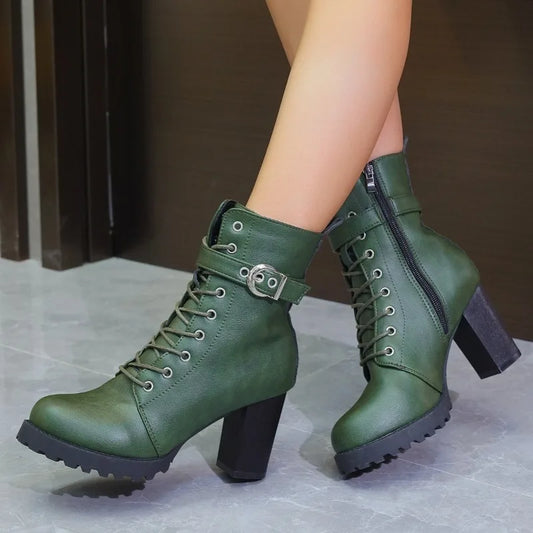 Green Ankle Boots
