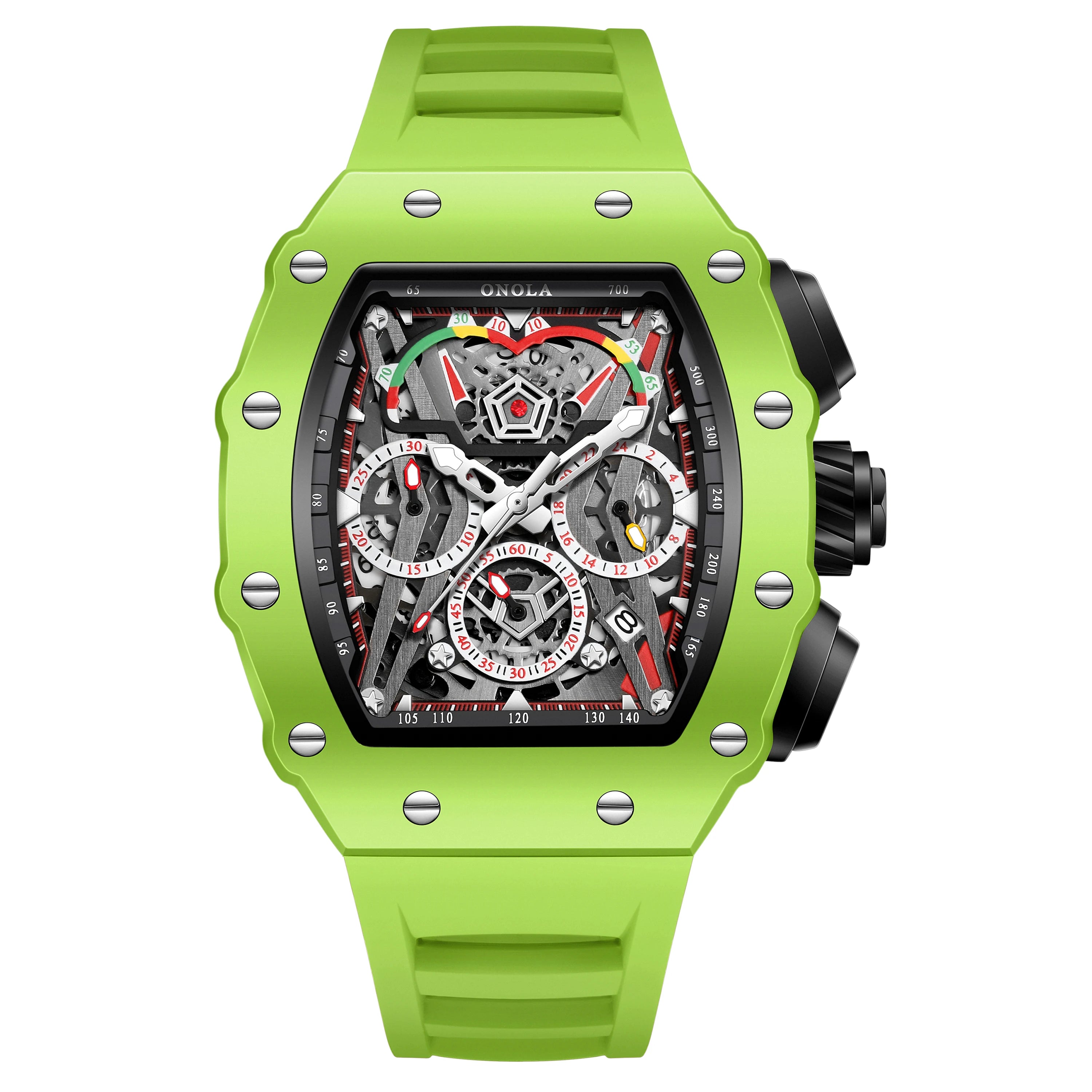 ONOLA Tonneau Silicone Quartz Watch